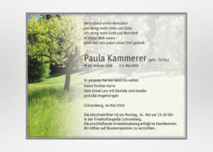 individuelle Traueranzeige