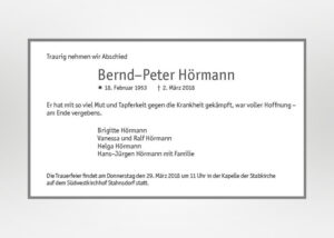 individuelle Traueranzeige