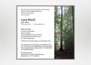 individuelle Traueranzeige