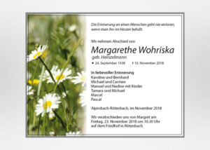 individuelle Traueranzeige