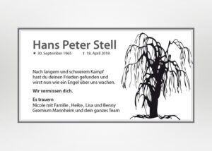 Traueranzeige mit Baum - Motiv S-13