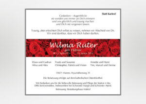 individuelle Traueranzeige