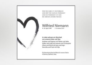 Traueranzeige mit Herz - Motiv S-08