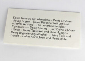 Trauerkarte Typographie