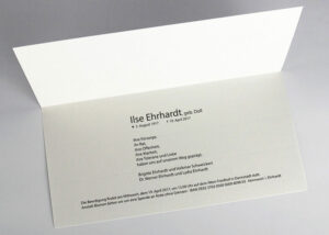 Trauerkarte Innenansicht