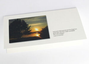 Trauerkarte mit individuellem Motiv