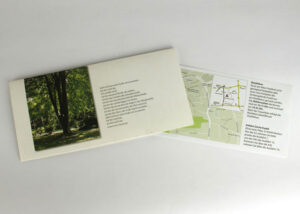 Trauerkarte mit Einleger als Wegbeschreibung