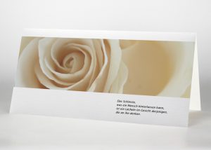 Gelbe Rose - Trauerkarte Motiv B-02