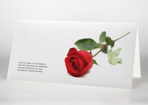 Rote Rose - Trauerkarte Motiv B-03