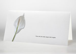 Calla - Trauerkarte Motiv B-07