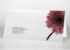 Gerbera - Trauerkarte Motiv B-08
