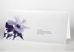 Hibiskus - Trauerkarte Motiv B-14