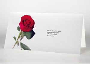 Rote Rose - Trauerkarte Motiv B-22