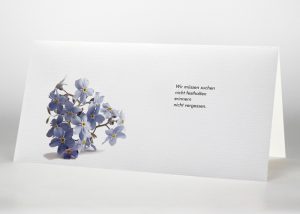 Vergißmeinnicht - Trauerkarte Motiv B-25