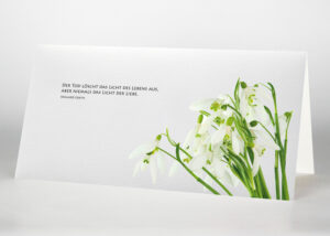 Schneeglöckchen - Trauerkarte Motiv B-26