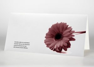 Rote Gerbera - Trauerkarte Motiv B-30