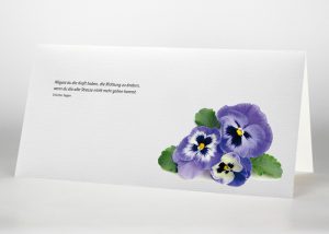 Stiefmütterchen - Trauerkarte Motiv B-33