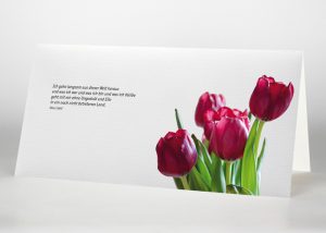 Ein Strauß Tulpen - Trauerkarte Motiv B-35