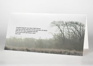 Landschaft im Nebel - Trauerkarte Motiv F-15