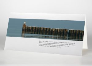 Blaues Meer und eine Möwe - Trauerkarte Motiv F-18