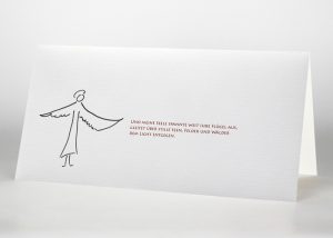 Engel mit ausgebreiteten Flügeln - Trauerkarte Motiv S-05
