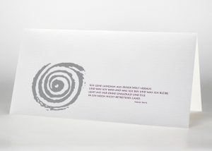 Gezeichnete Spirale - Trauerkarte Motiv S-16