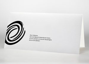 Spirale Tuschezeichnung - Trauerkarte Motiv S-38